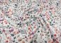 Preview: Mia Flowers Ribjersey ecru petrol Blumenstoff von Swafing